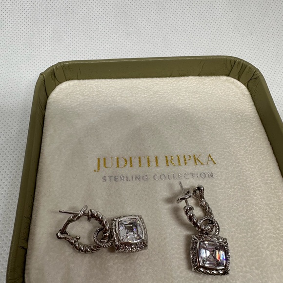 Judith Ripka Sterling Silver Diamonique Earrings - Picture 6 of 12